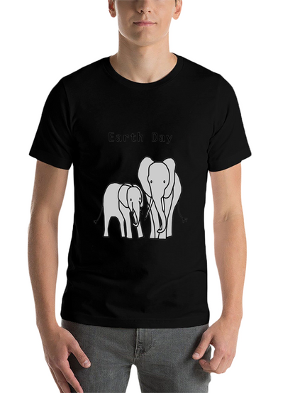 Earth Day Elephant Graphic T-Shirt