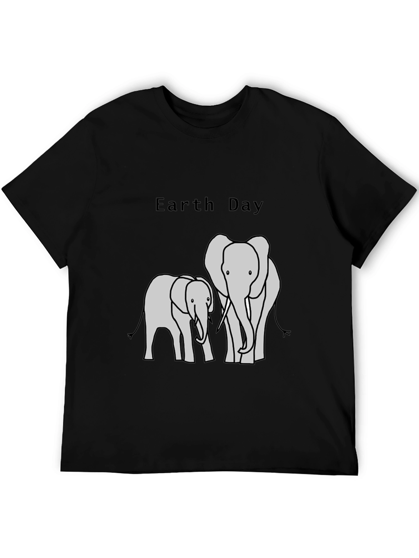 Earth Day Elephant Graphic T-Shirt