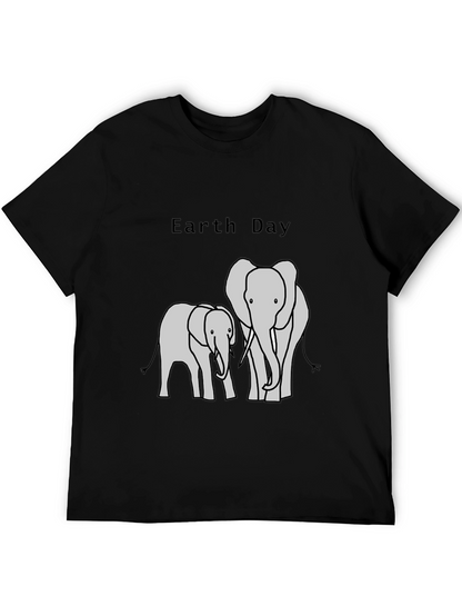 Earth Day Elephant Graphic T-Shirt