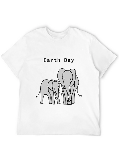 Earth Day Elephant Graphic T-Shirt