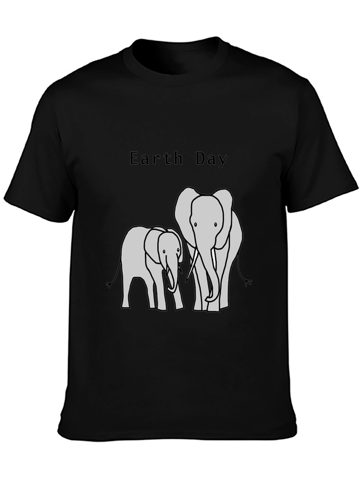 Earth Day Elephant Graphic T-Shirt