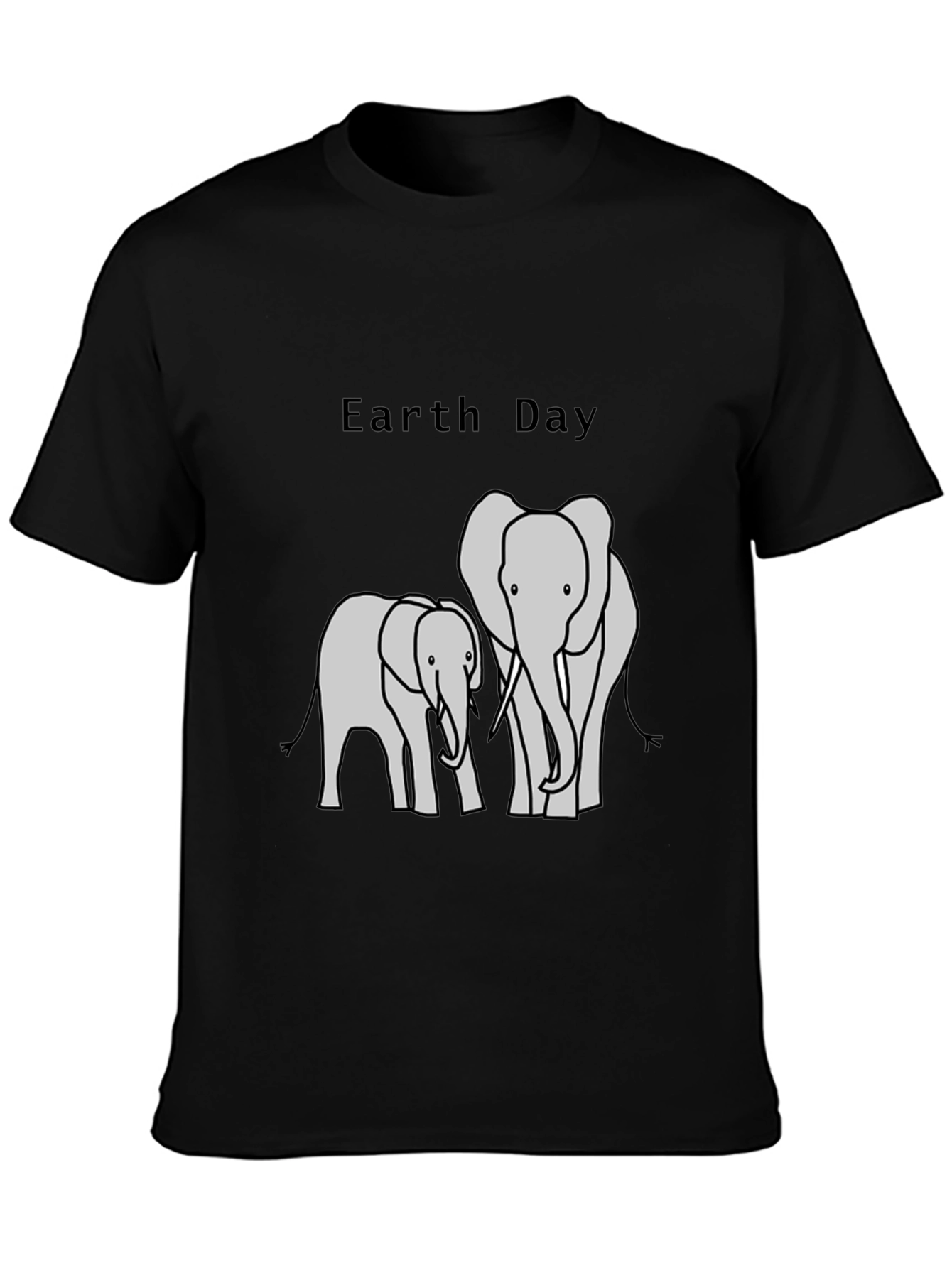 Earth Day Elephant Graphic T-Shirt