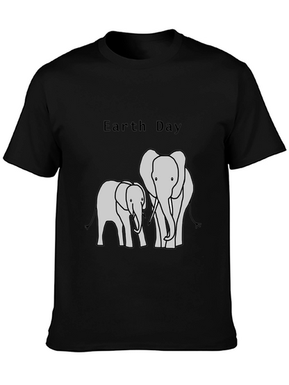 Earth Day Elephant Graphic T-Shirt