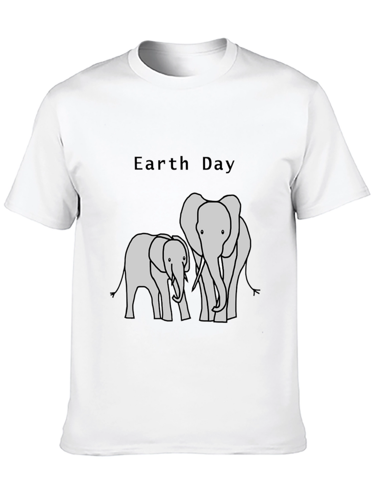 Earth Day Elephant Graphic T-Shirt