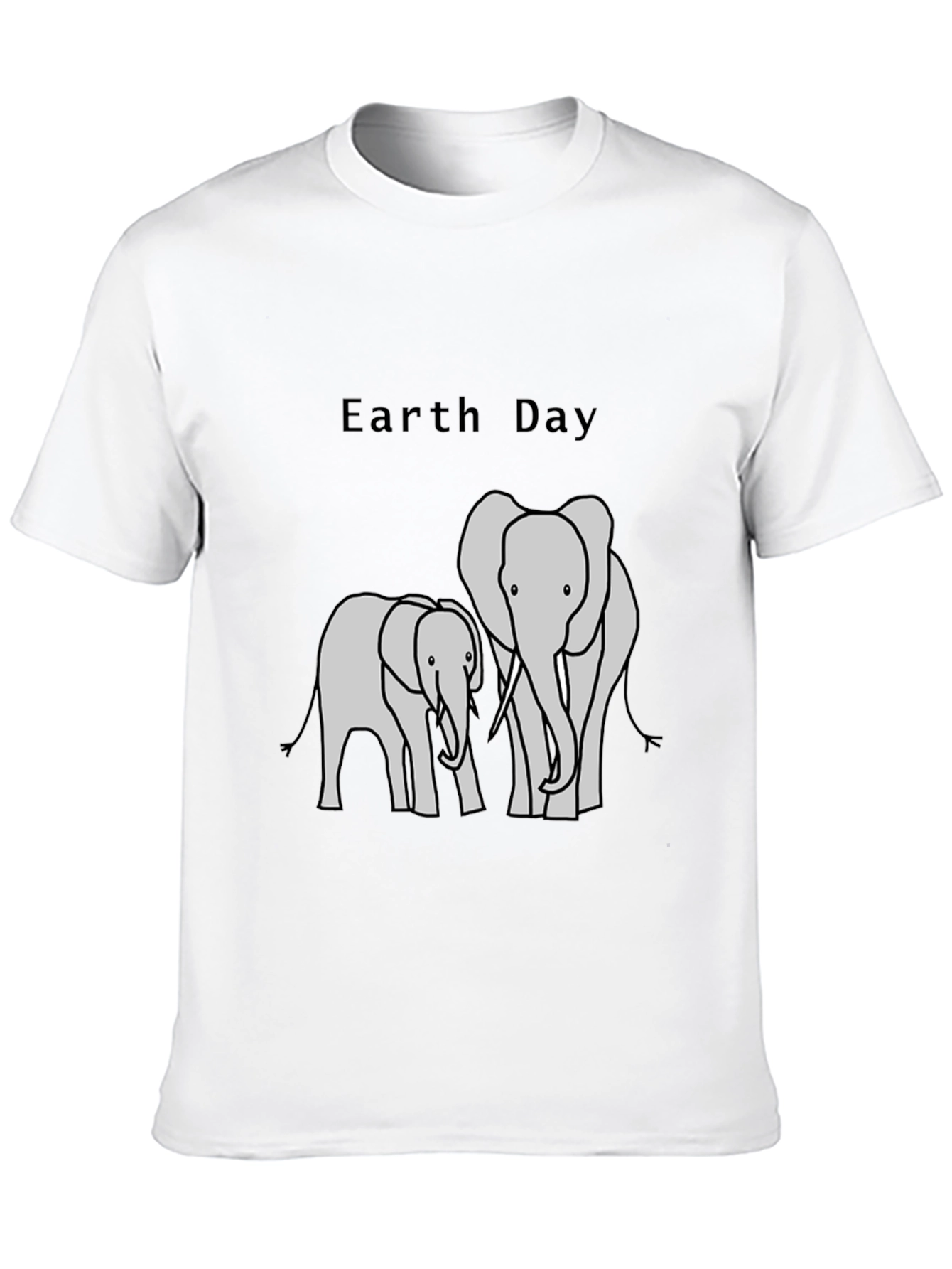 Earth Day Elephant Graphic T-Shirt