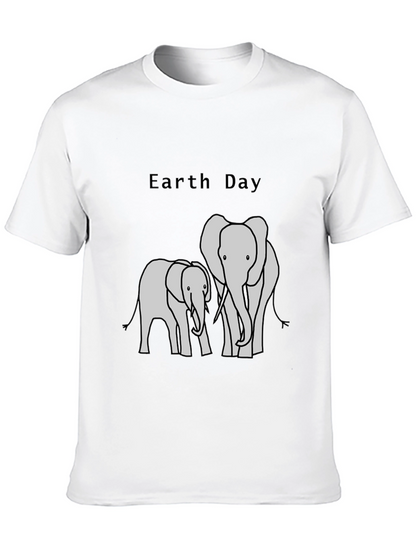 Earth Day Elephant Graphic T-Shirt