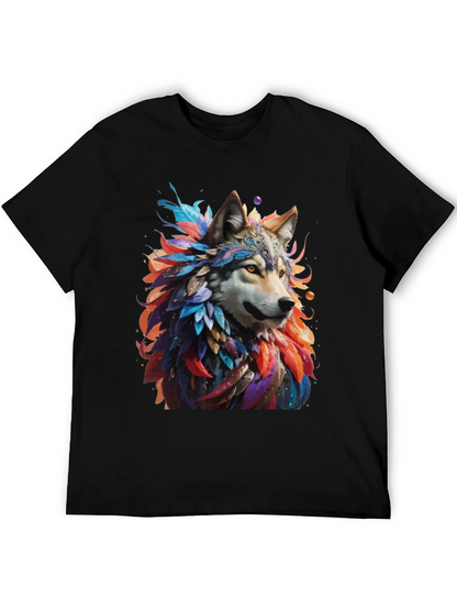 Wolf Feather T-Shirt - Unique Graphic Tee