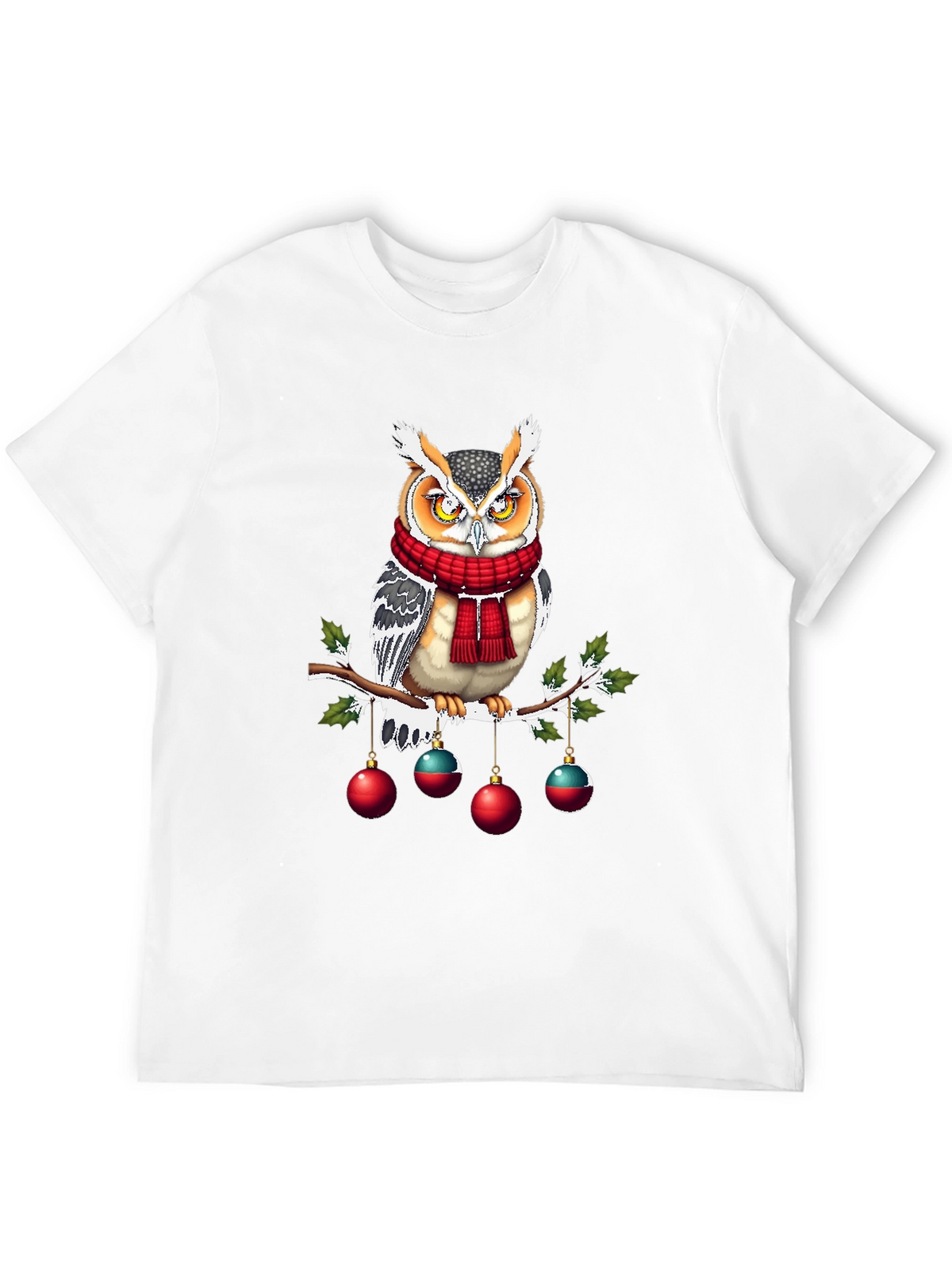 Festive Owl T-Shirt: Holiday Cheer