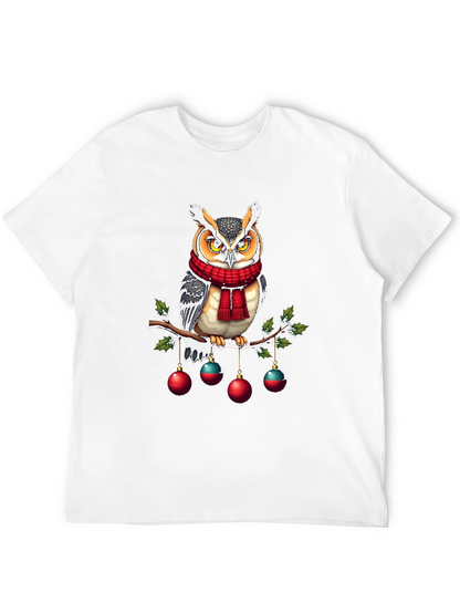 Festive Owl T-Shirt: Holiday Cheer