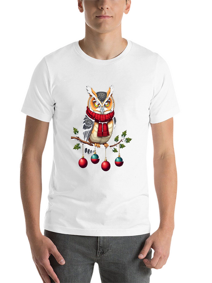 Festive Owl T-Shirt: Holiday Cheer