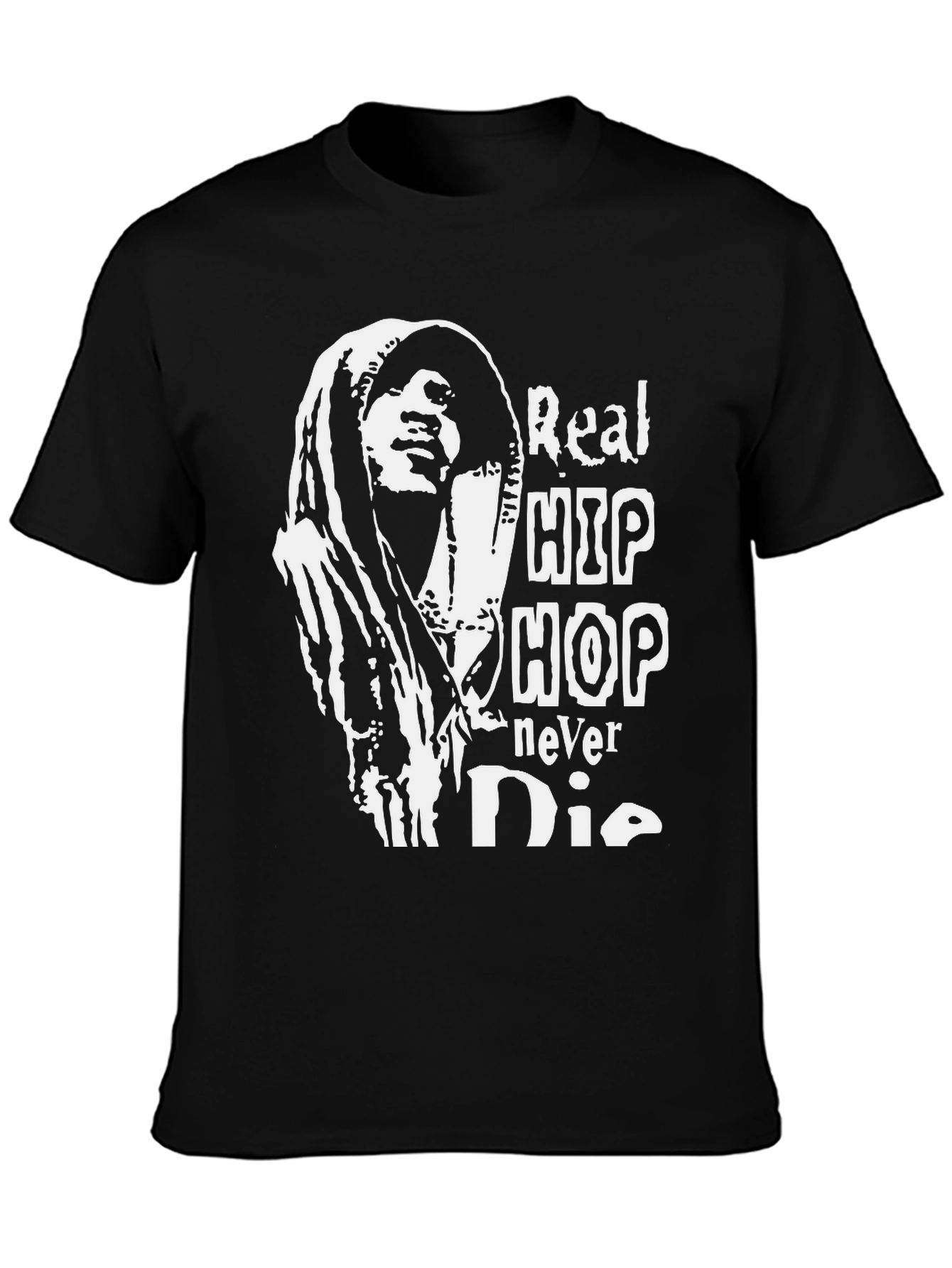 Real Hip Hop Never Die Black T-Shirt