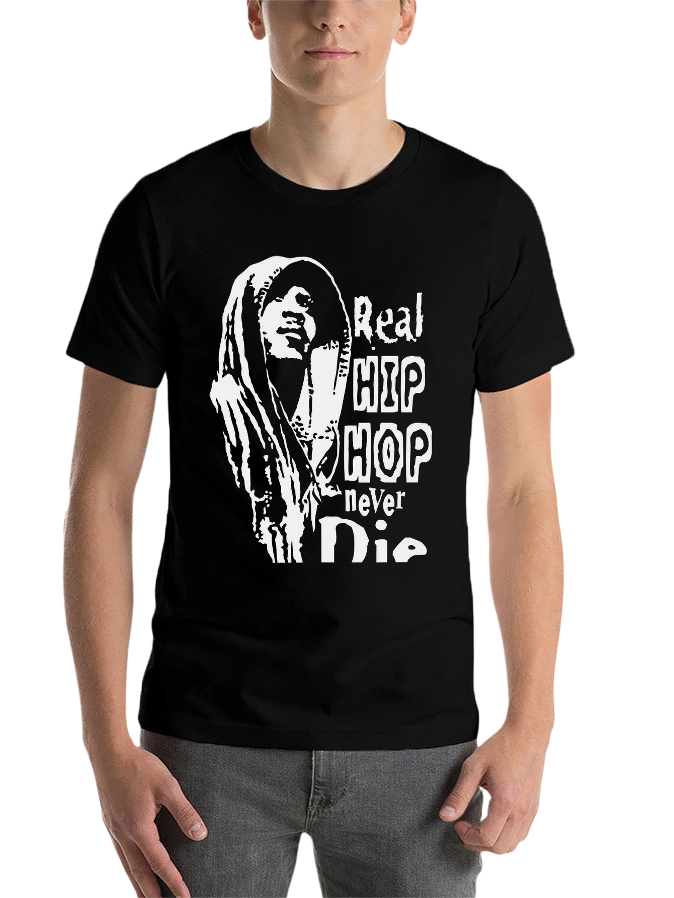 Real Hip Hop Never Die Black T-Shirt