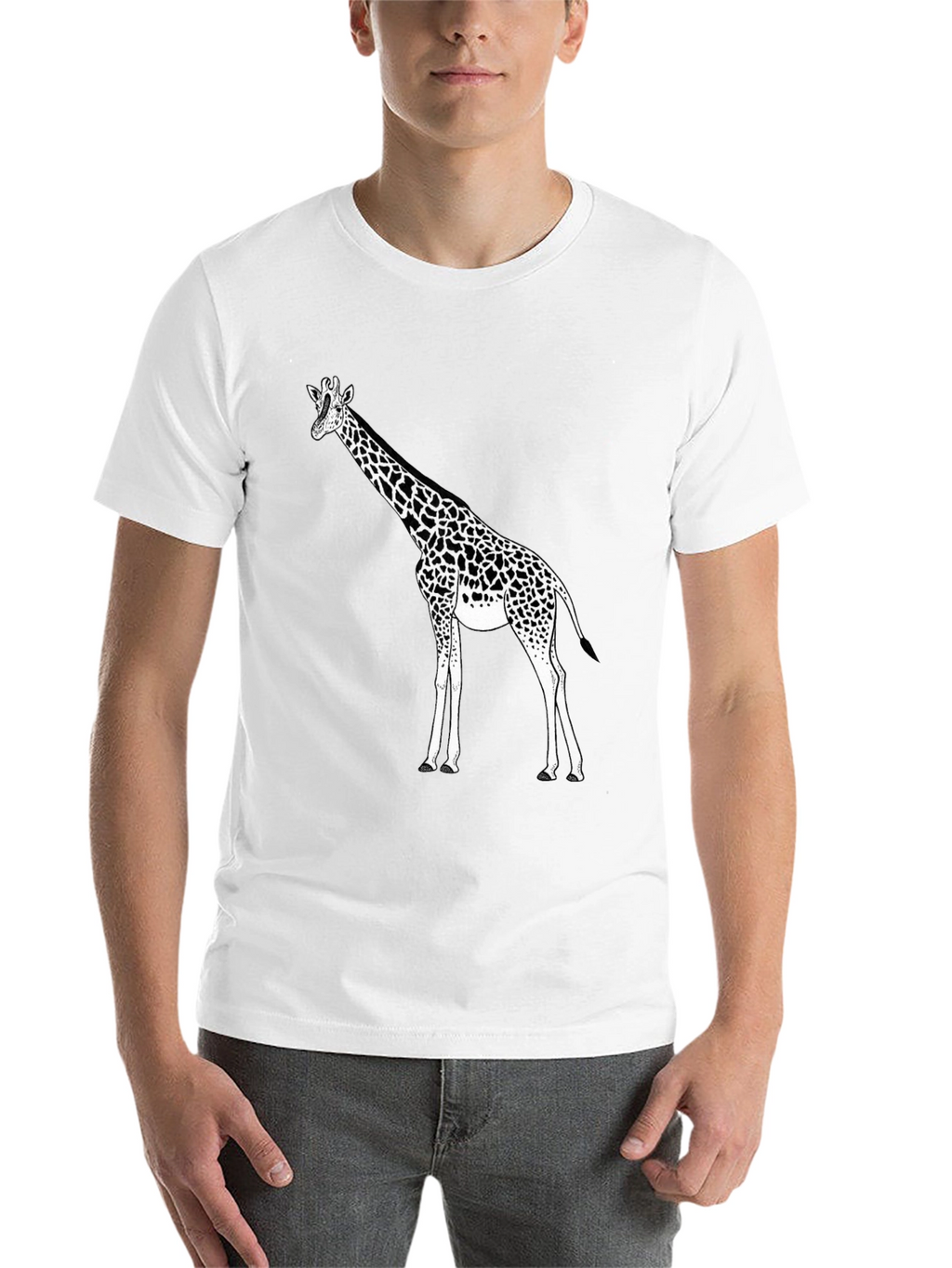 Giraffe Graphic Black T-Shirt