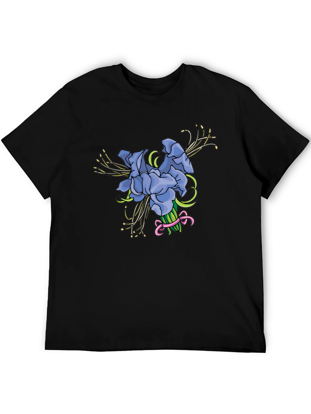 Floral Bouquet Graphic Tee - Black