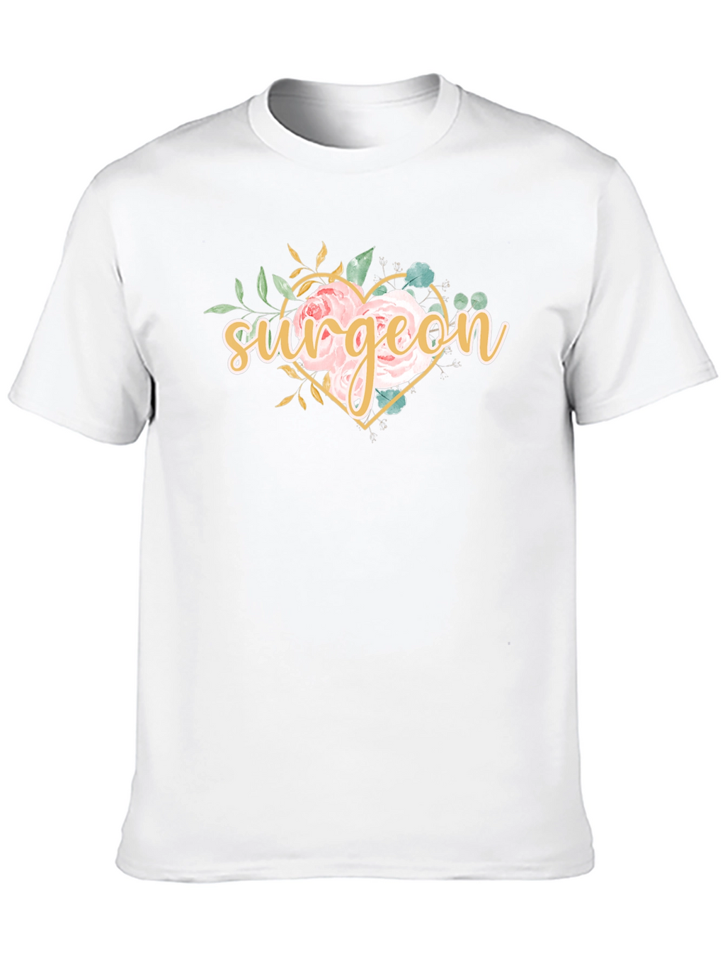 Surgeon Floral Heart T-Shirt - Doctor Gift