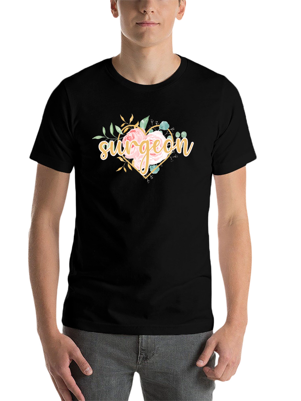 Surgeon Floral Heart T-Shirt - Doctor Gift