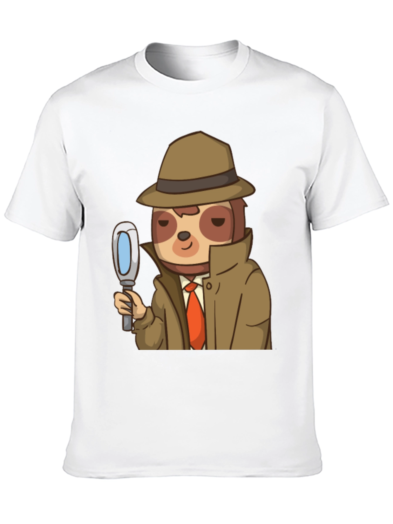 Detective Sloth Graphic T-Shirt - Funny & Unique Design