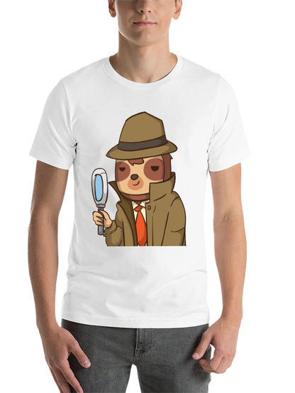 Detective Sloth Graphic T-Shirt - Funny & Unique Design