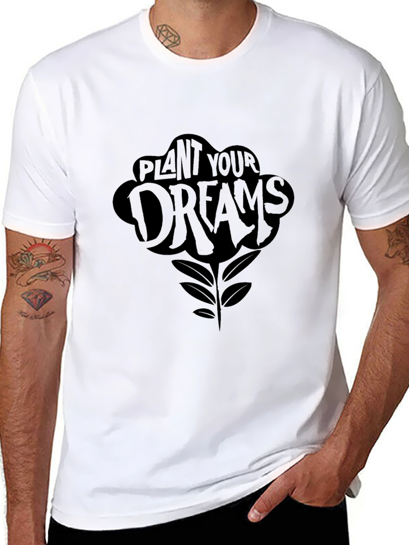 Plant Your Dreams Black Graphic Tee
