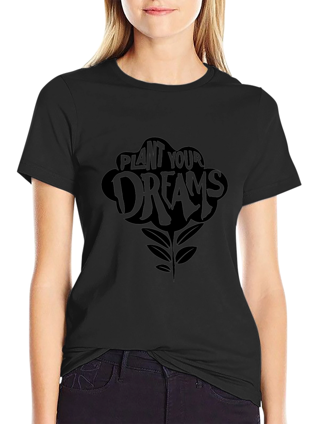 Plant Your Dreams Black Graphic Tee
