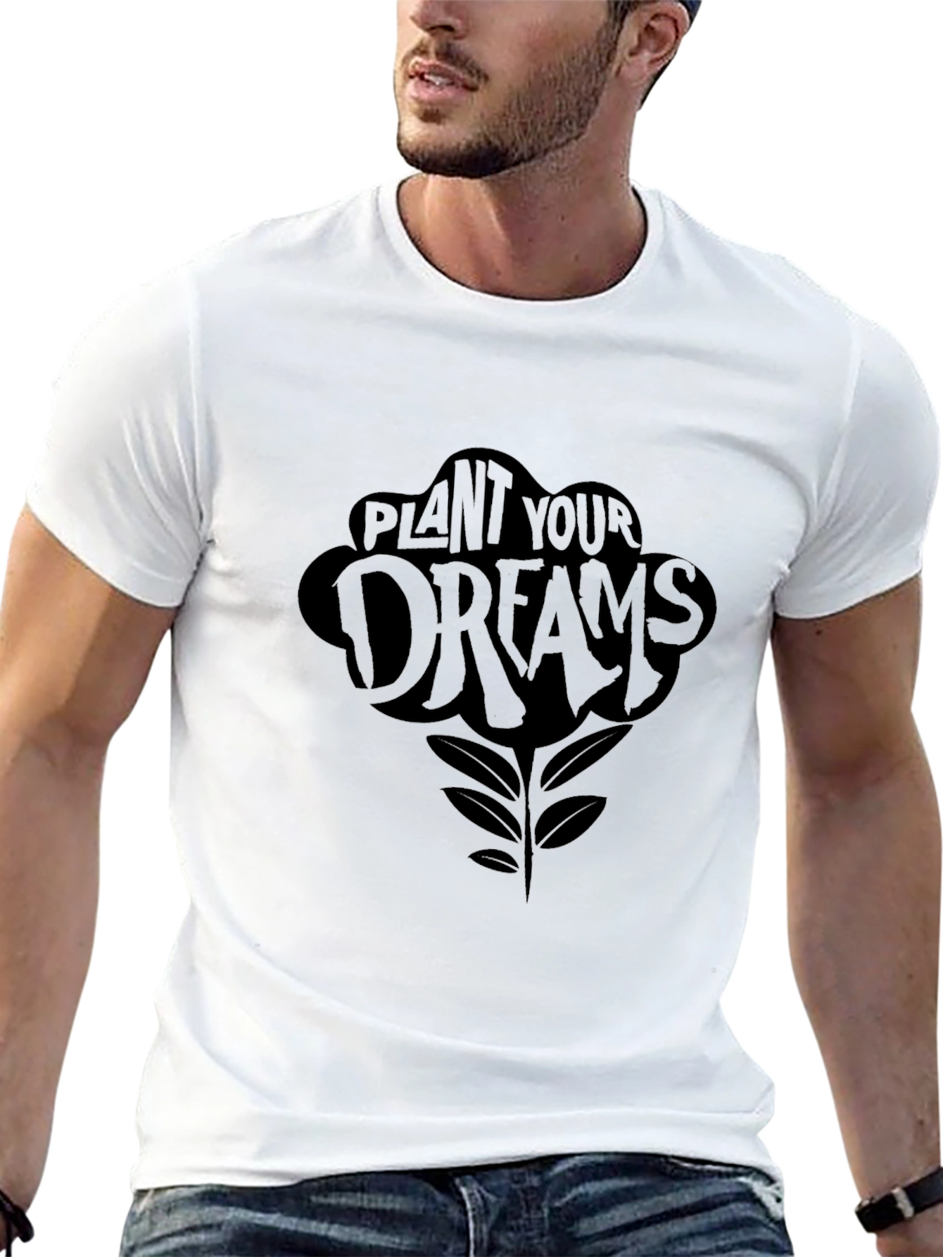 Plant Your Dreams Black Graphic Tee