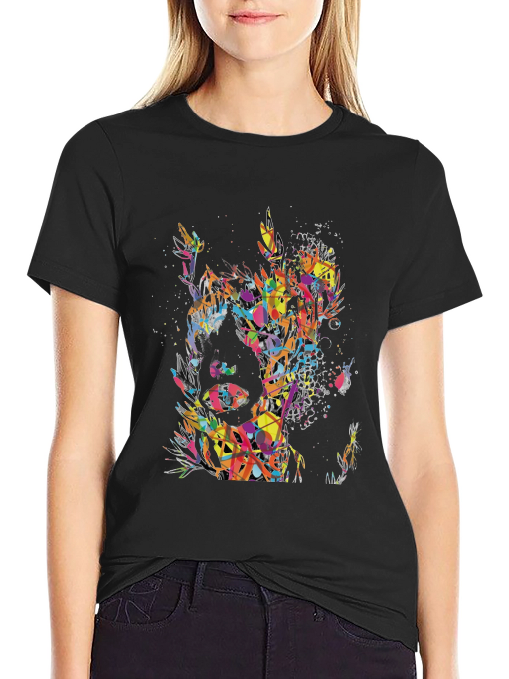 Abstract Art Mens Black T-Shirt