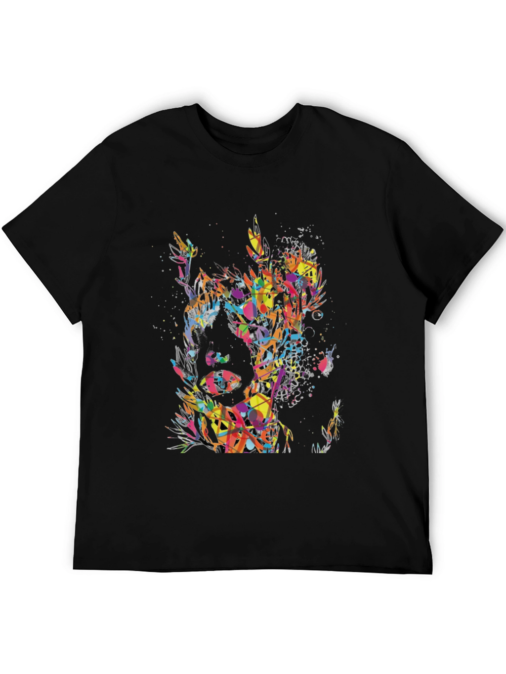 Abstract Art Mens Black T-Shirt