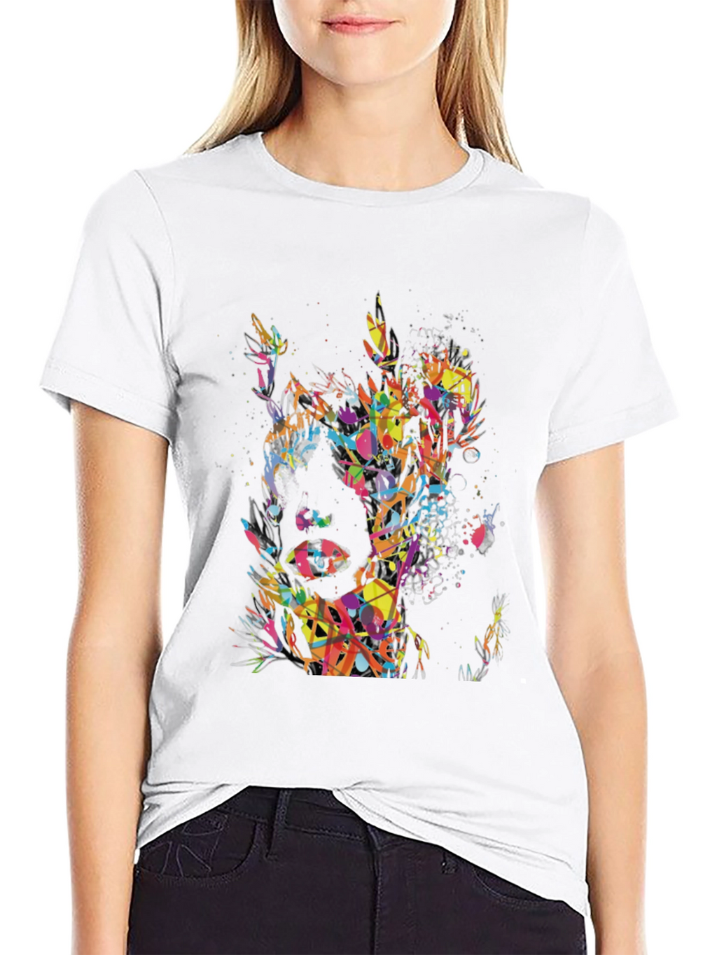 Abstract Art Mens Black T-Shirt