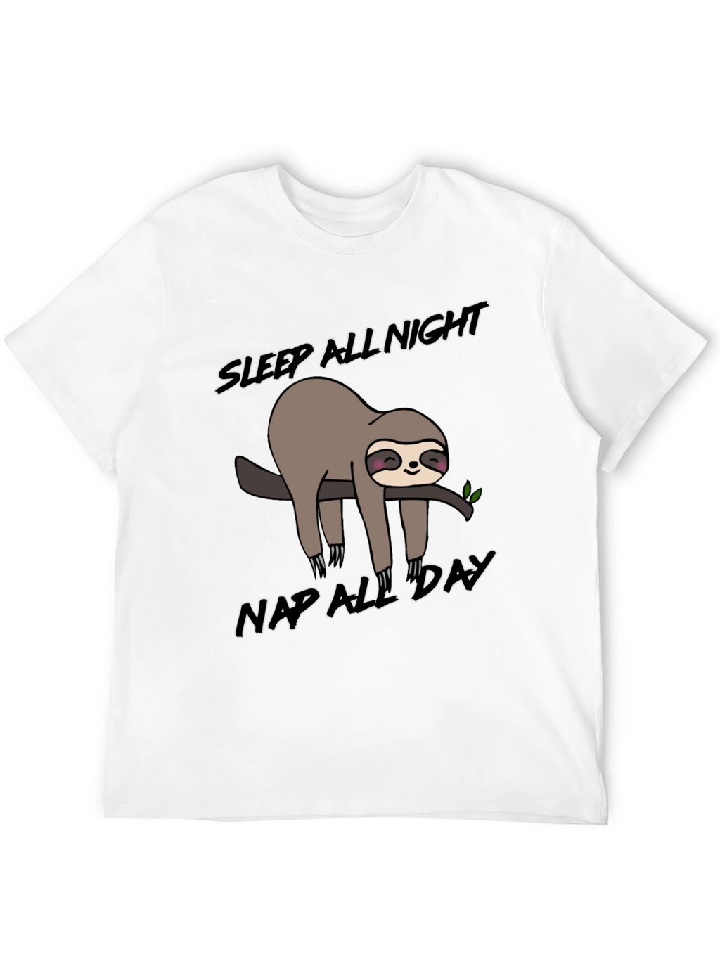 Sleepy Sloth Graphic T-Shirt: Nap All Day