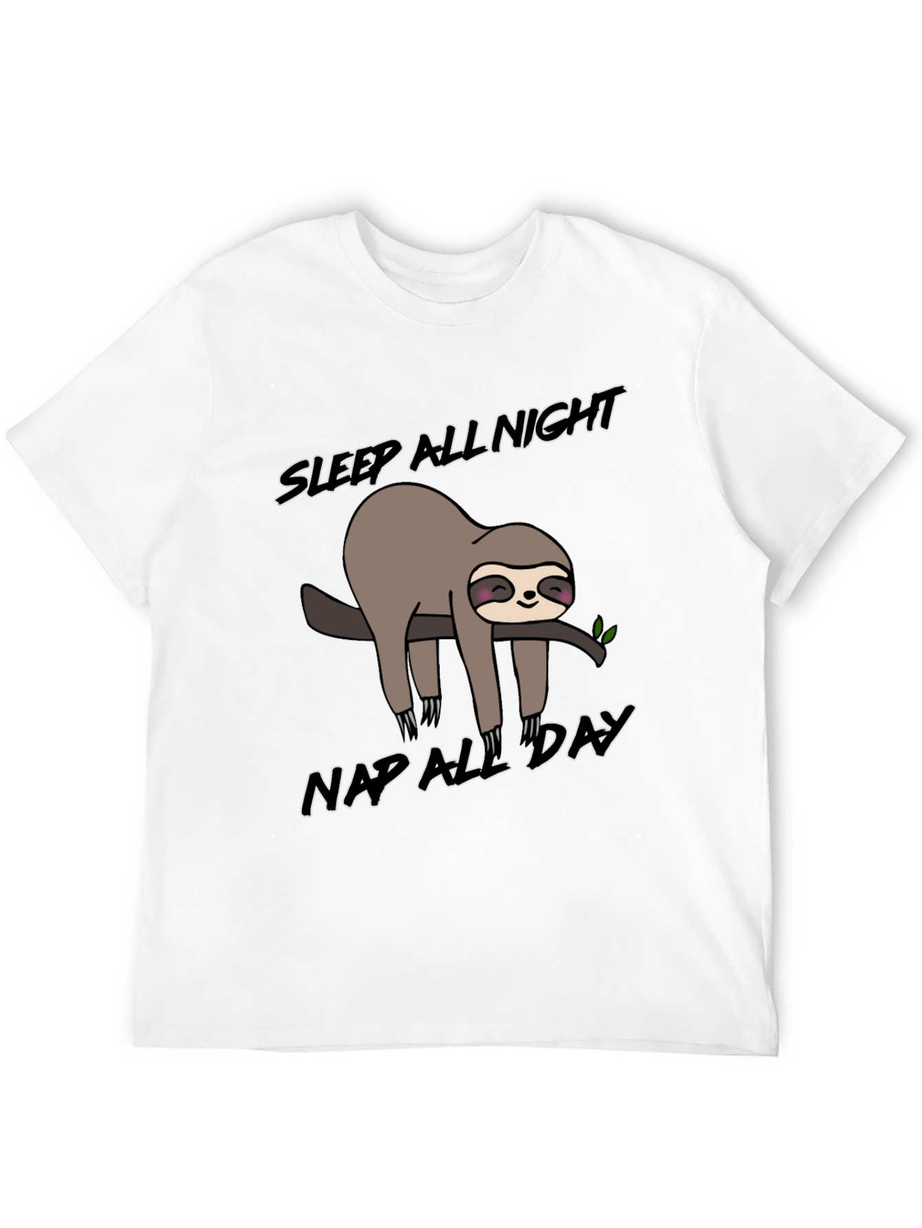 Sleepy Sloth Graphic T-Shirt: Nap All Day