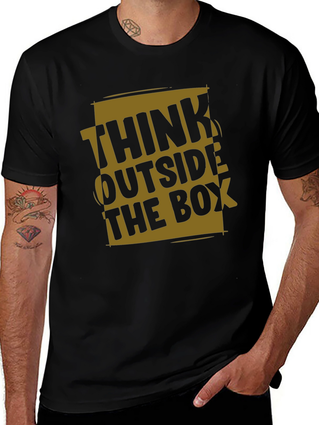 Think Outside the Box Graphic T-Shirt