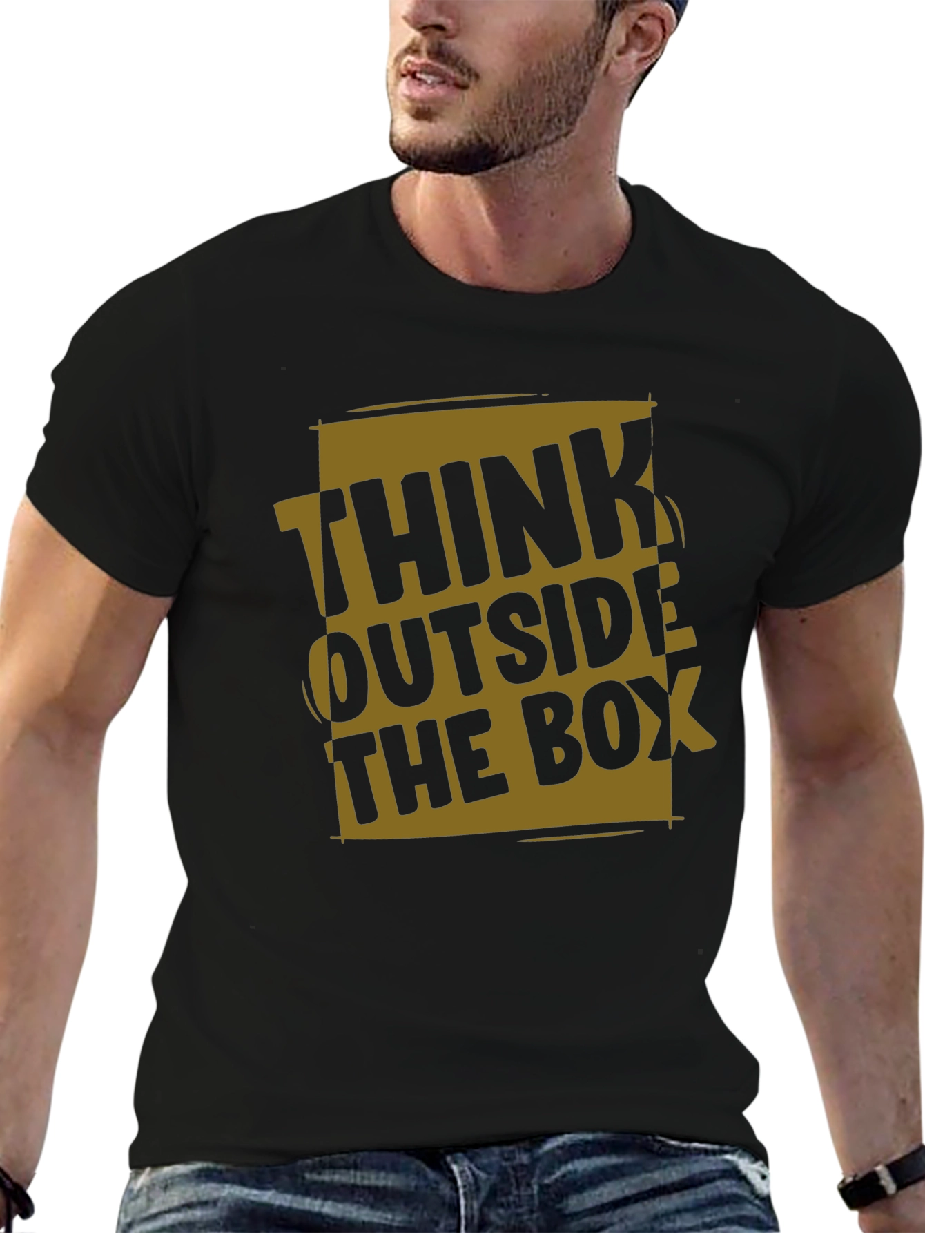 Think Outside the Box Graphic T-Shirt