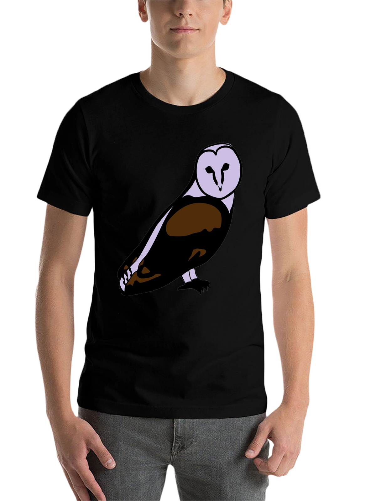 Owl Graphic Print T-Shirt - Stylish Mens Tee