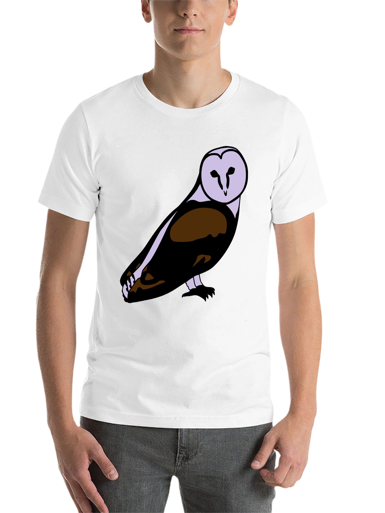 Owl Graphic Print T-Shirt - Stylish Mens Tee