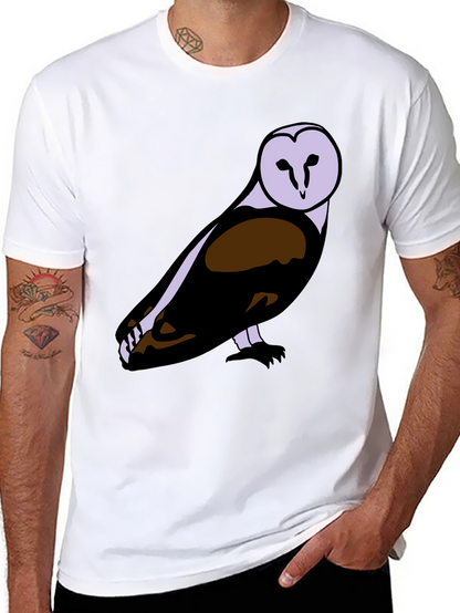 Owl Graphic Print T-Shirt - Stylish Mens Tee