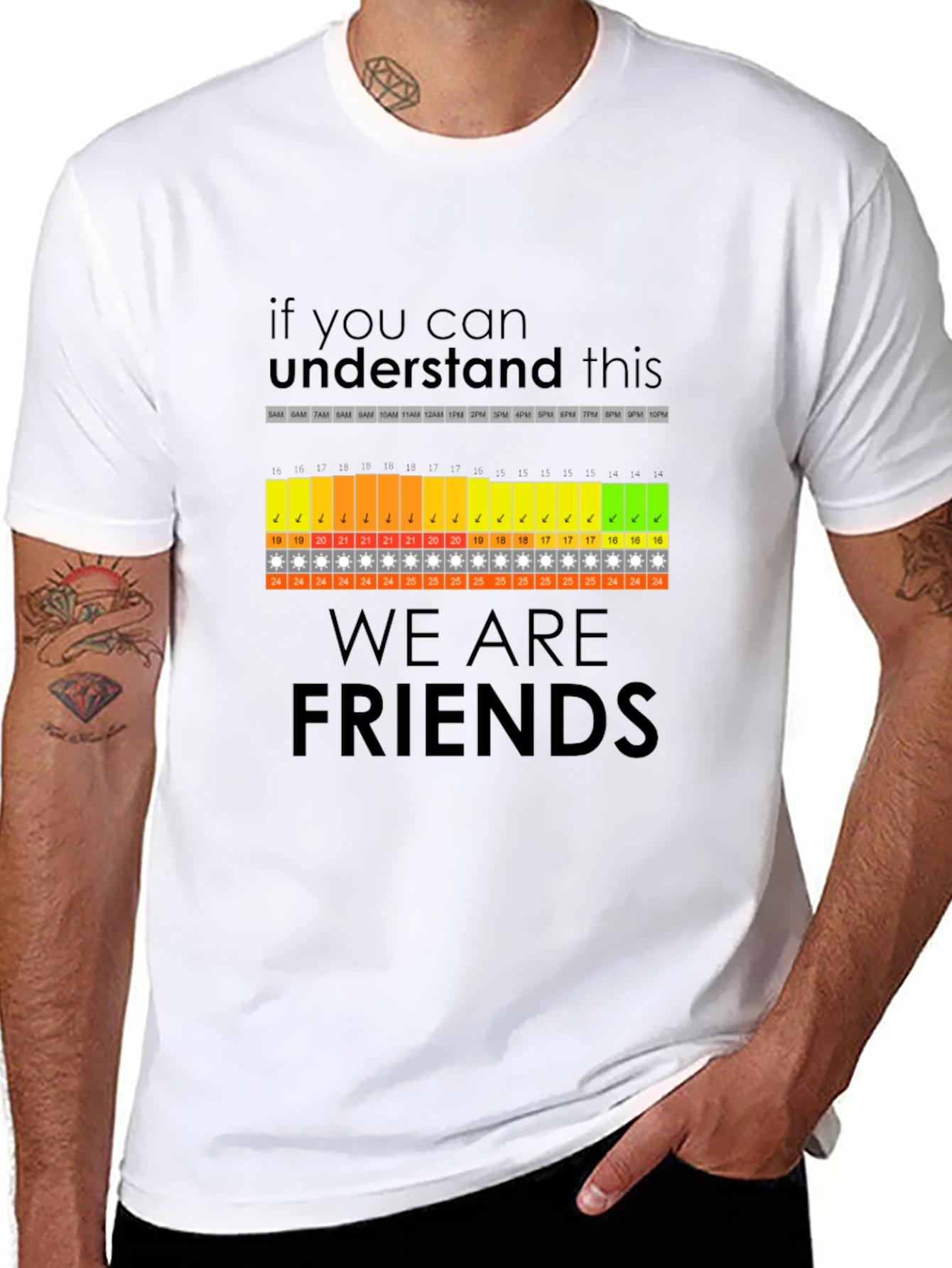 Funny Are We Friends? Daily Schedule T-Shirt