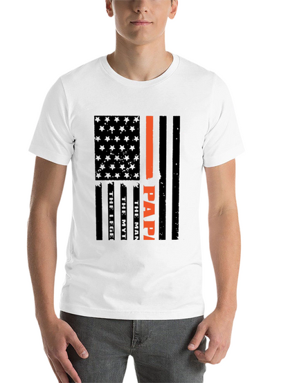 Papa American Flag T-Shirt Fathers Day Gift
