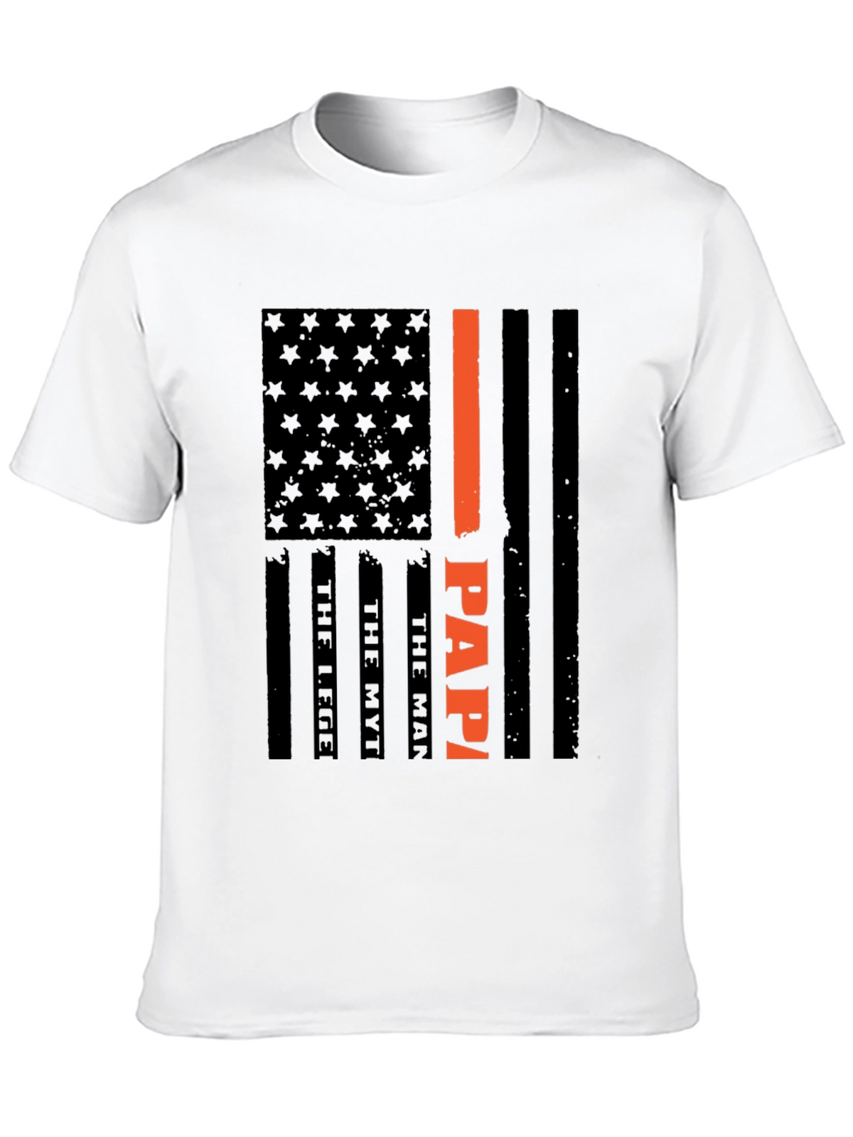 Papa American Flag T-Shirt Fathers Day Gift