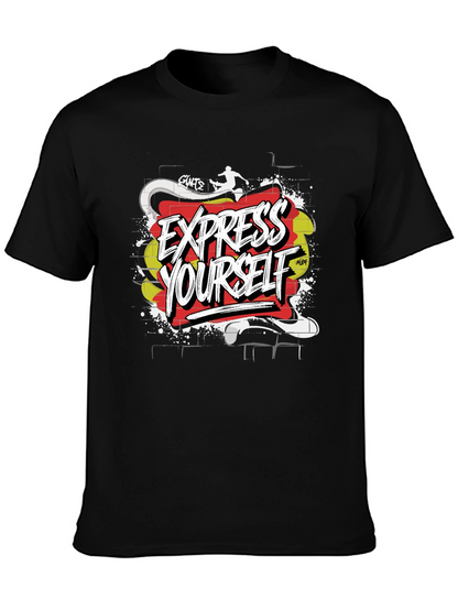 Express Yourself Graphic T-Shirt - Black