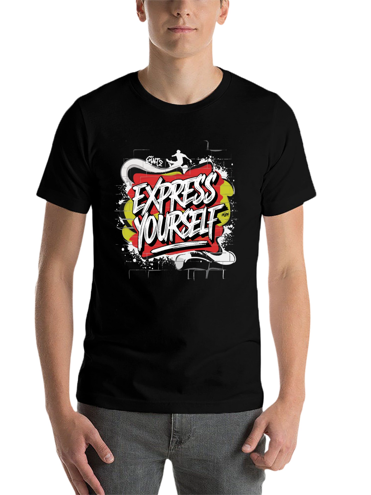 Express Yourself Graphic T-Shirt - Black