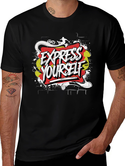 Express Yourself Graphic T-Shirt - Black