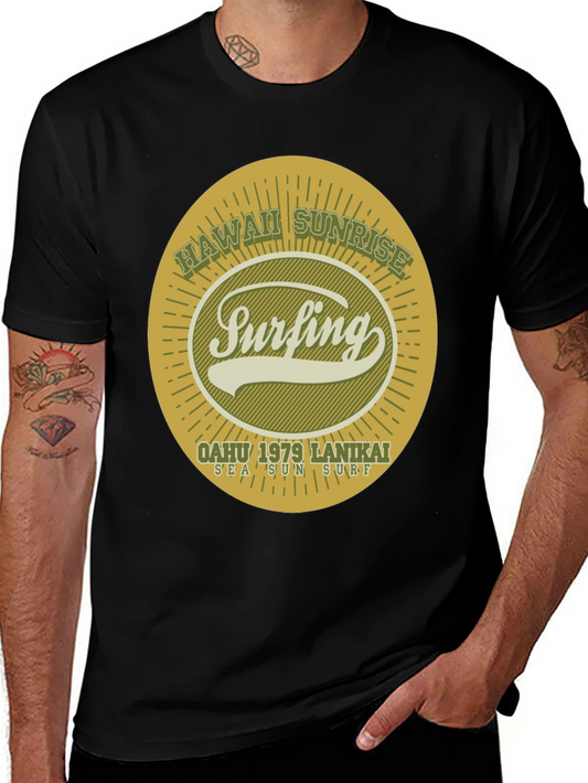 Hawaii Surfing T-Shirt - Vintage Style