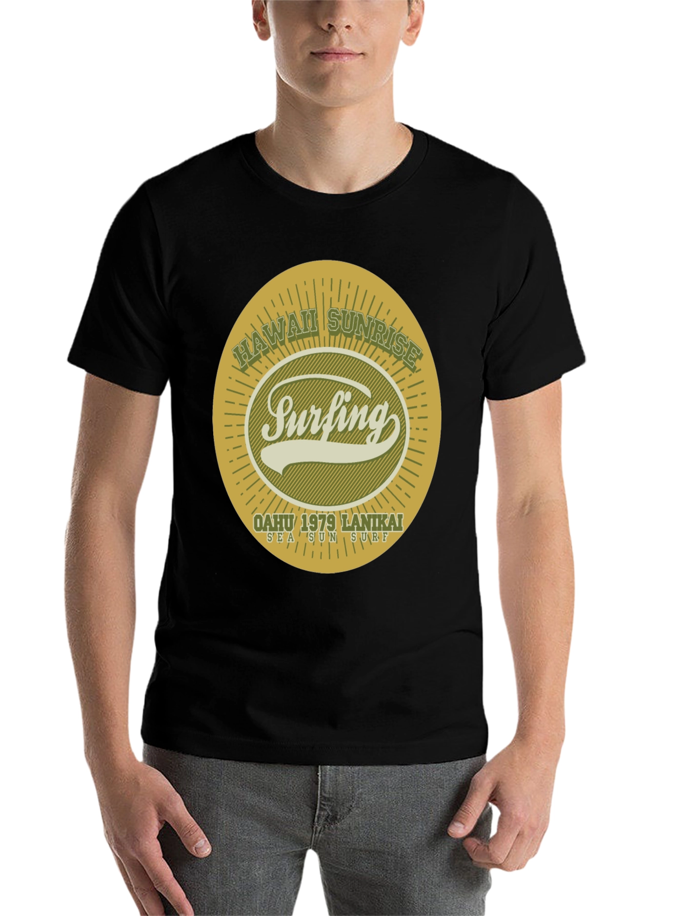 Hawaii Surfing T-Shirt - Vintage Style