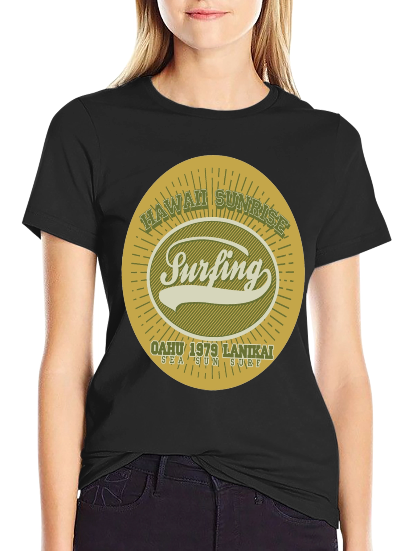 Hawaii Surfing T-Shirt - Vintage Style