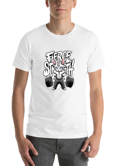 Fierce Strength Cat T-Shirt - Gym Humor Tee
