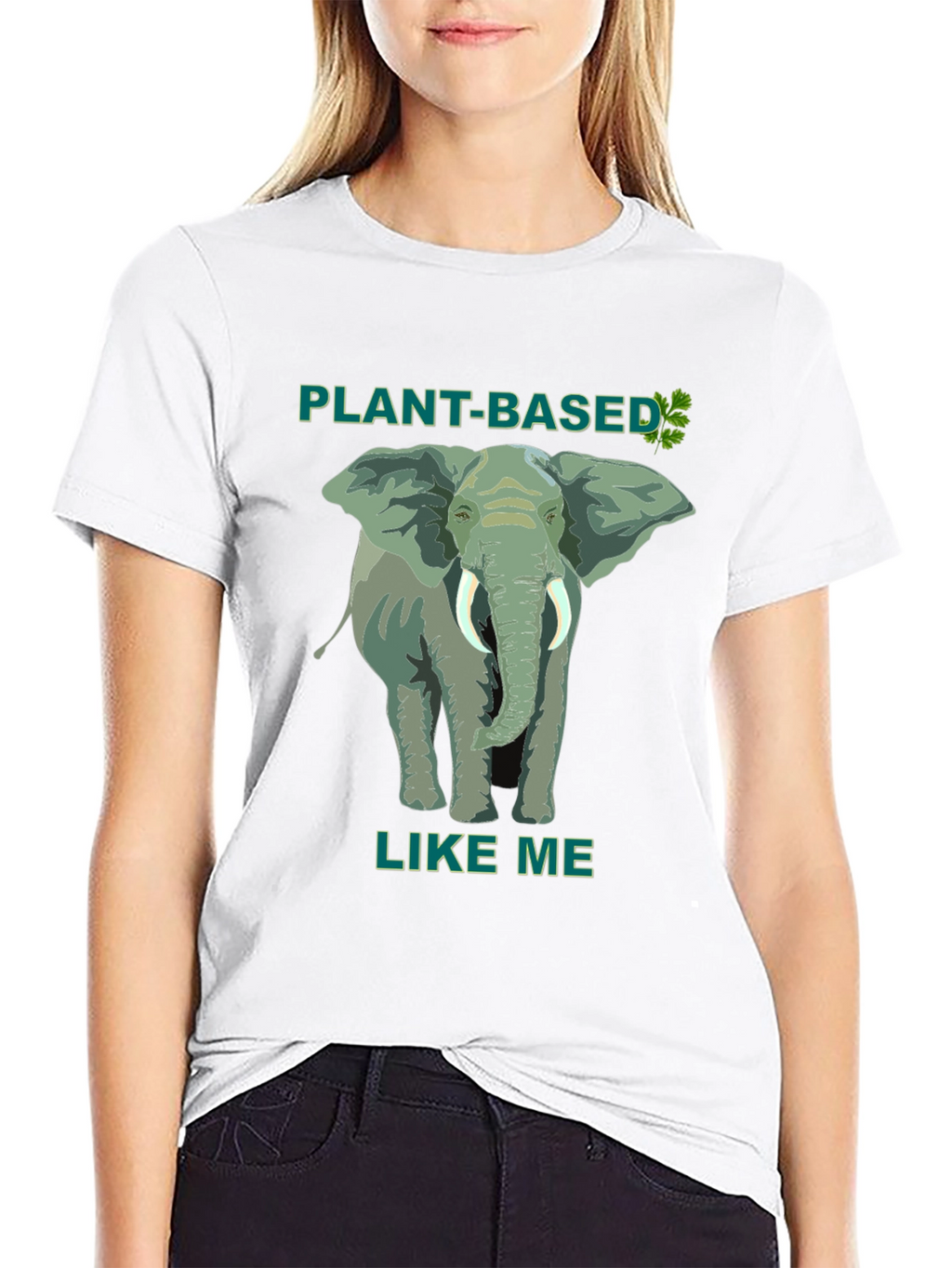 Plant-Based Elephant Graphic Tee