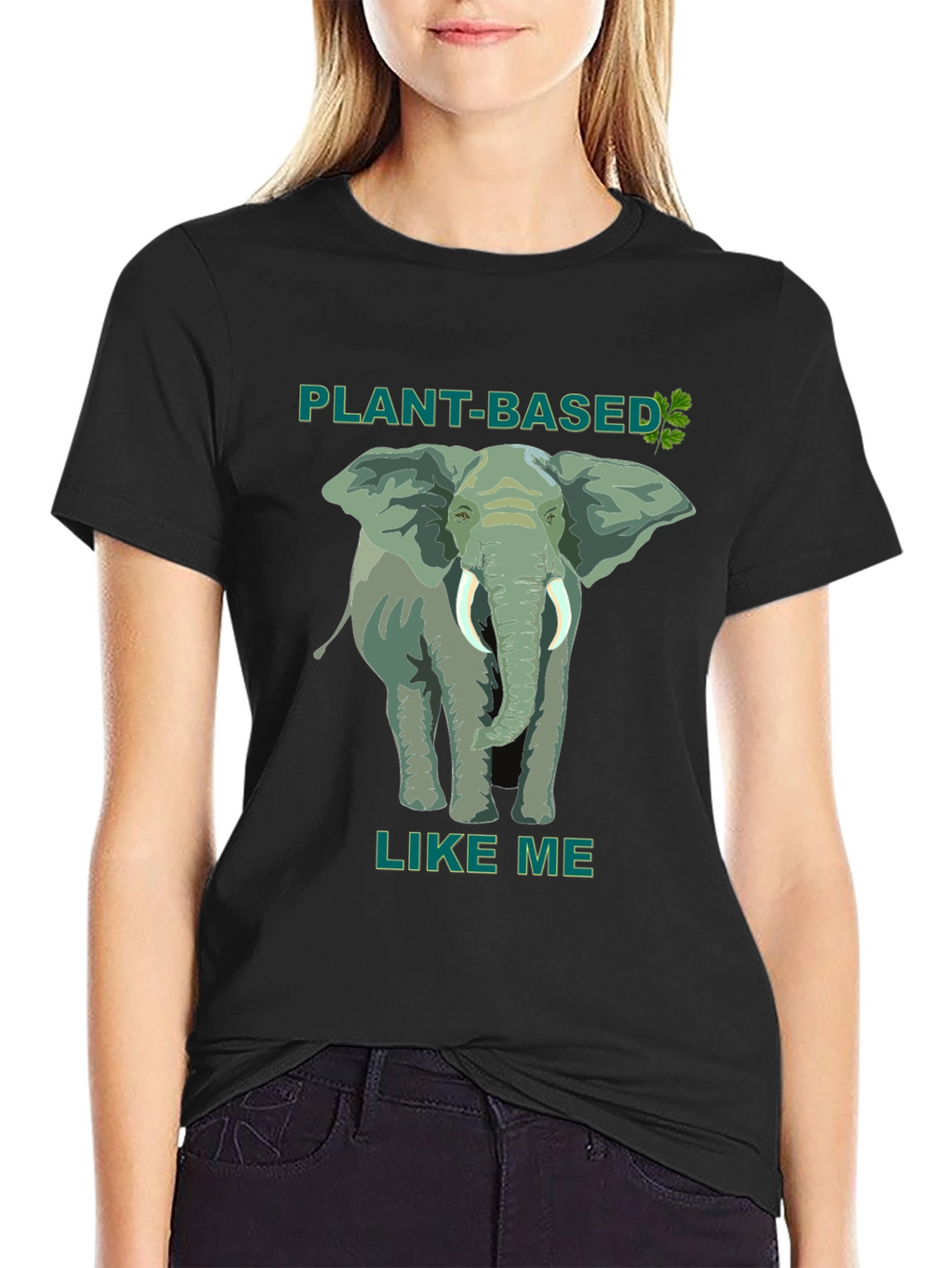 Plant-Based Elephant Graphic Tee