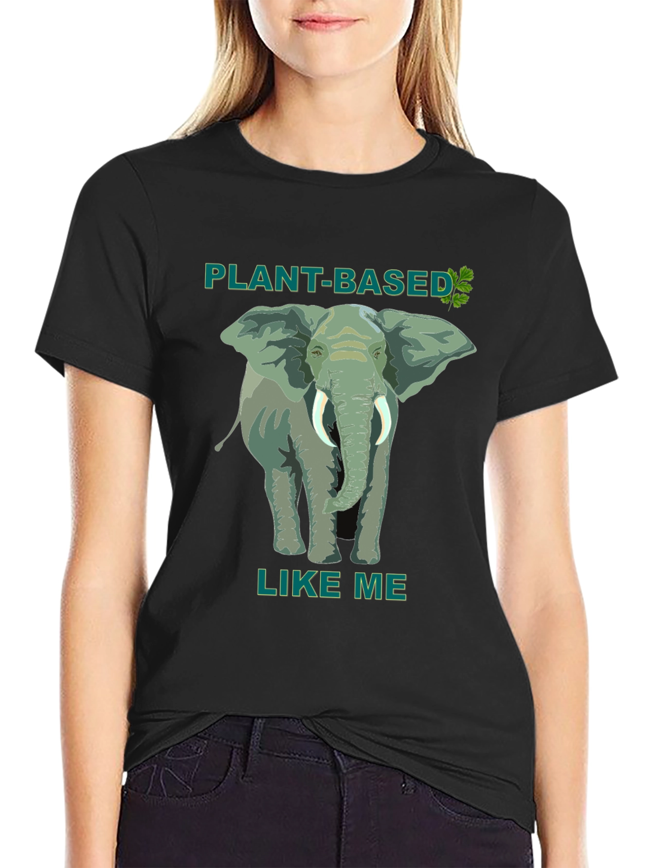 Plant-Based Elephant Graphic Tee