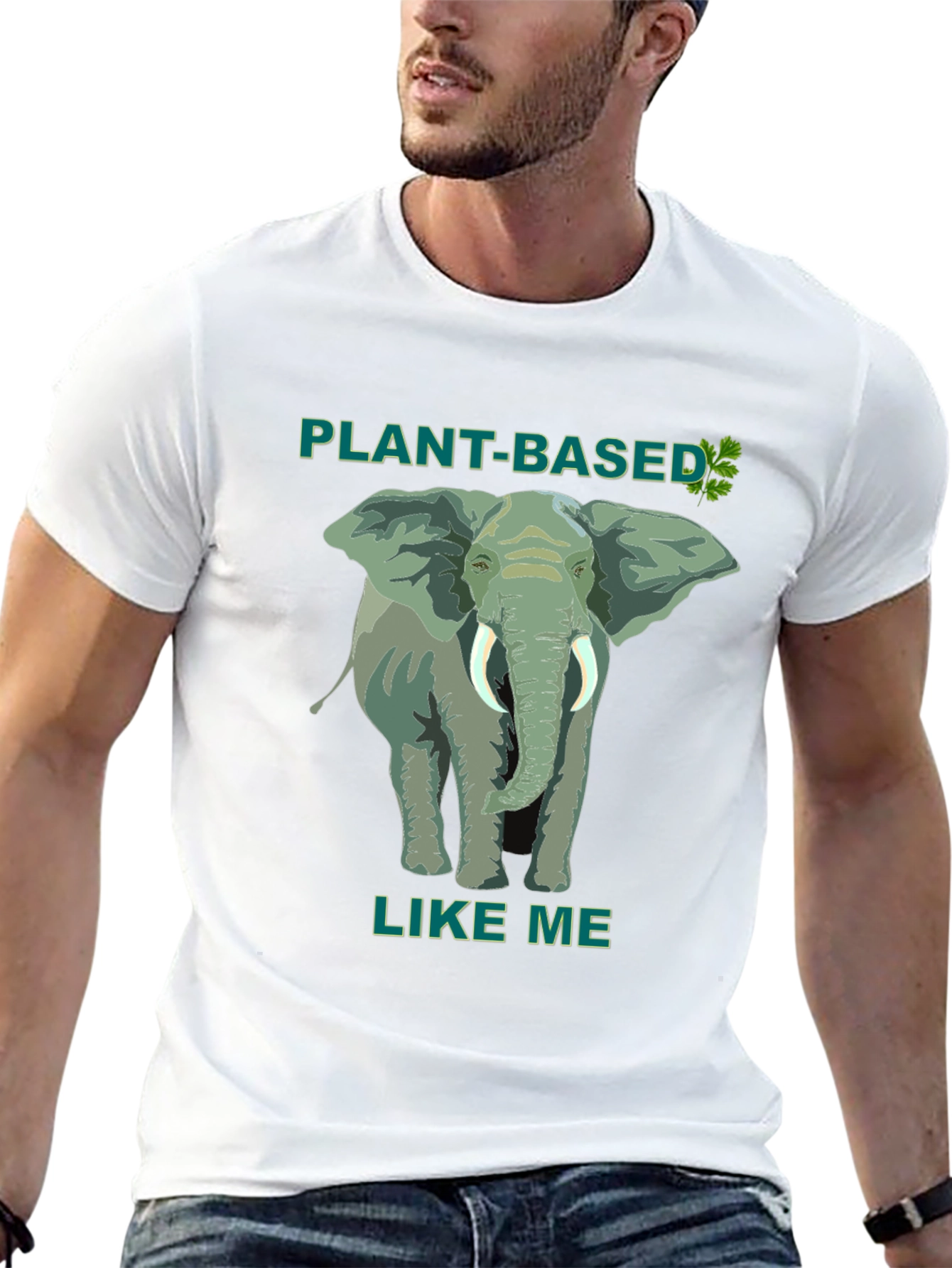 Plant-Based Elephant Graphic Tee