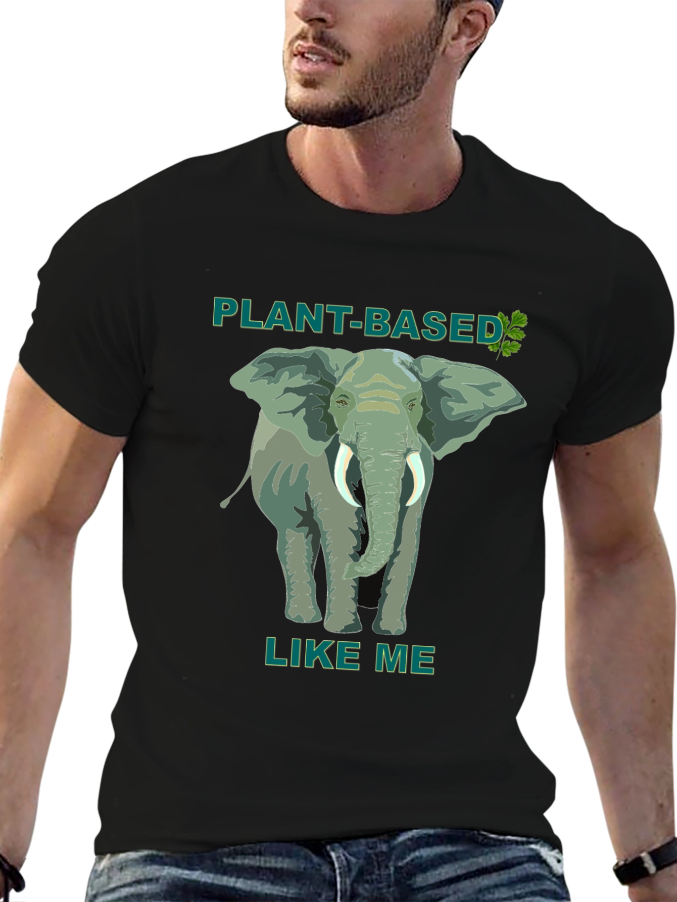 Plant-Based Elephant Graphic Tee